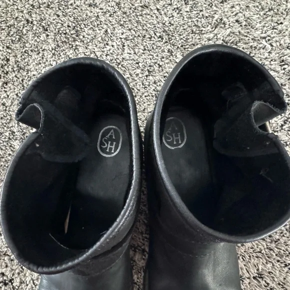 Black leather booties size 38 - Picture 4 of 5